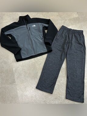 Men’s NORTH FACE/UNDER ARMOUR Sweatpants & Jacket, sz Medium